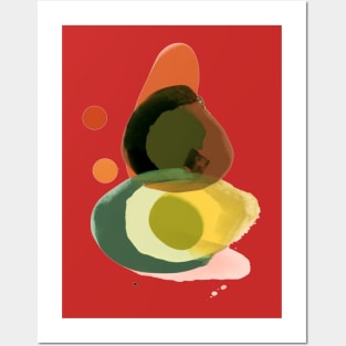 Abstract Avocado Posters and Art